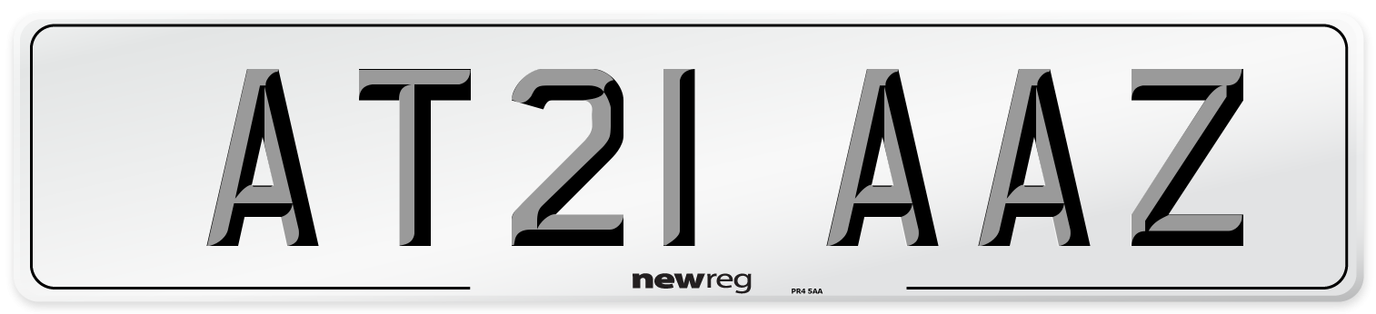 AT21 AAZ Number Plate from New Reg